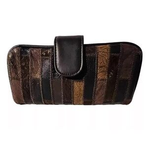 La Covina Genuine Leather Patchwork Women’s Brown Wallet